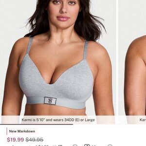 Victoria's Secret Light Gray Wireless Bra
